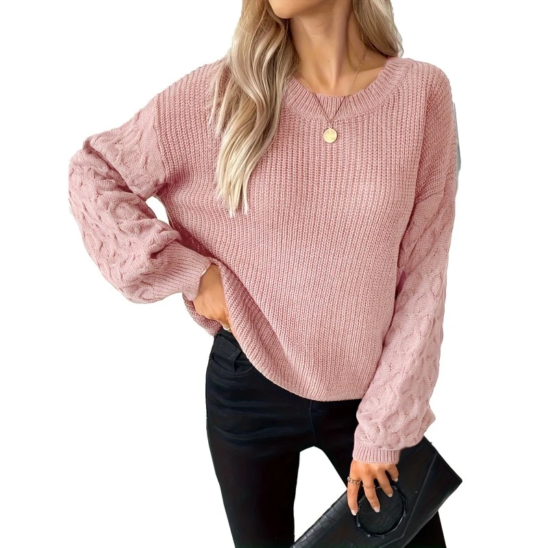 Pink Pullover Sweater Women